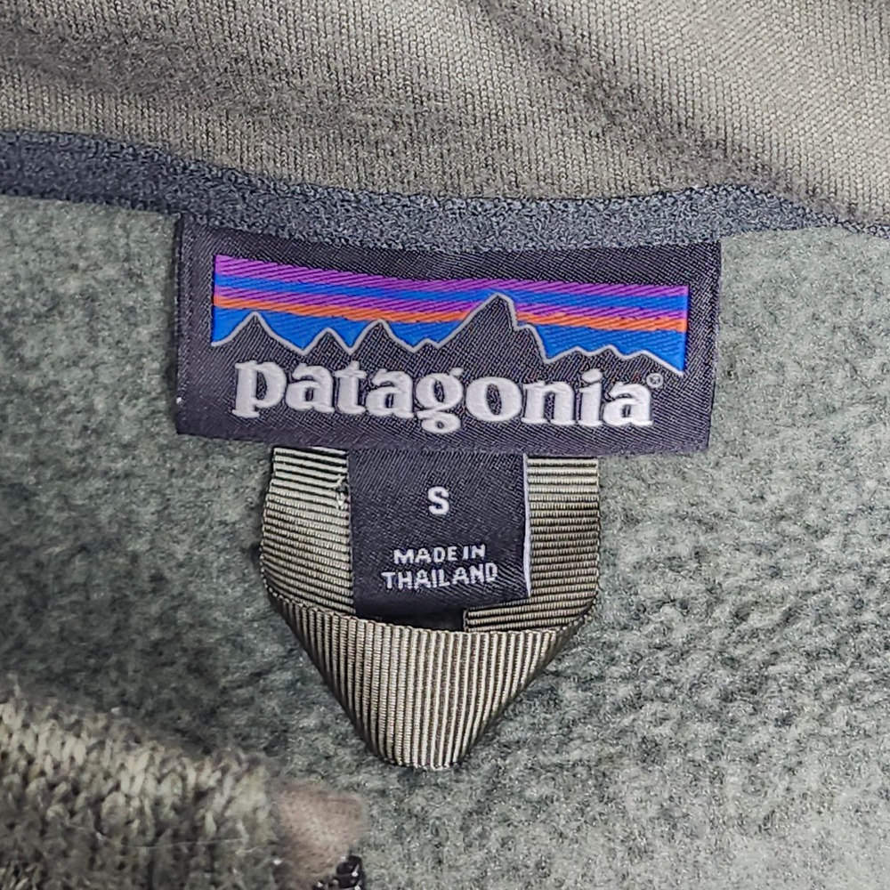 Patagonia Better Sweater Quarter Zip Fleece Pullover Mens Small Green Outdoors - Picture 2 of 6